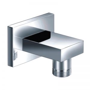JTP HIX Chrome Square Wall Outlet Elbow