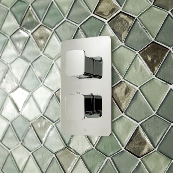 JTP HIX Chrome Two Outlet Thermostatic Shower Valve #3