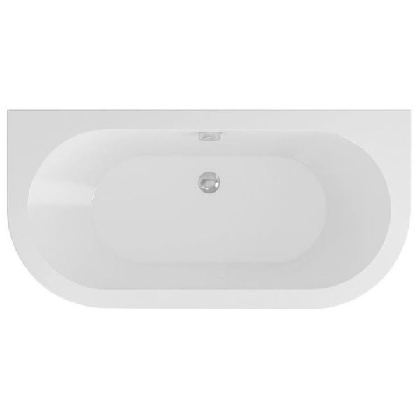 Eastbrook Mortlake Gloss White Freestanding Back to Wall Traditional Bath 1500 x 740 #2