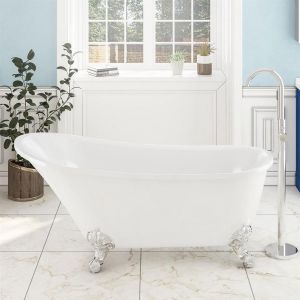 Eastbrook Richmond Gloss White Traditional Freestanding Slipper Bath 1620 x 690mm