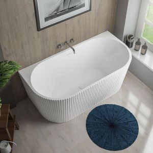 Eastbrook Caversham Freestanding Fluted Back to Wall Bath 1500 x 745