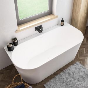 Eastbrook Brockland Matt White Double Ended Freestanding Bath 1600 x 750