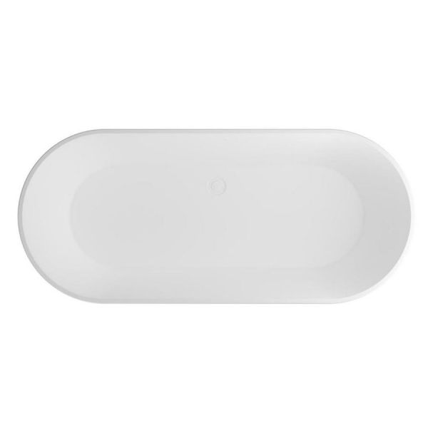 Eastbrook Charlton Matt White Double Ended Freestanding Bath 1650 x 740mm