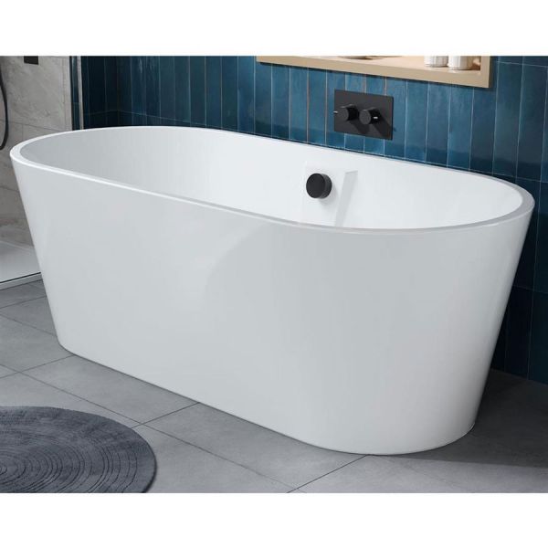 Eastbrook Bromley Gloss White Double Ended Freestanding Bath 1590 x 750 #3
