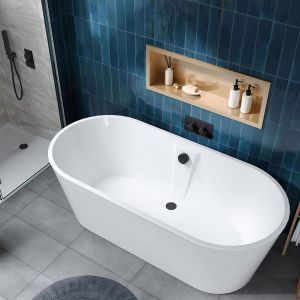Eastbrook Bromley Gloss White Double Ended Freestanding Bath 1590 x 750