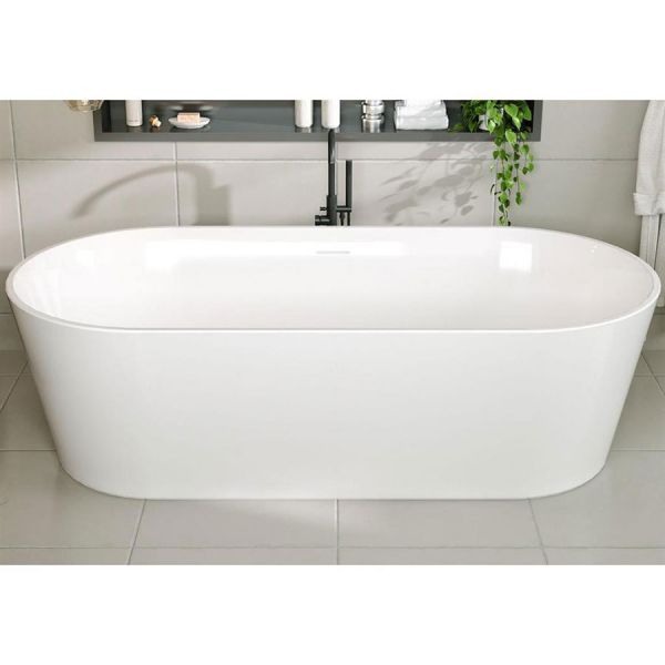 Eastbrook Putney Gloss White Double Ended Freestanding Low Level Bath 1590 x 740mm #3