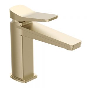 JTP HIX Brushed Brass Basin Mixer Tap