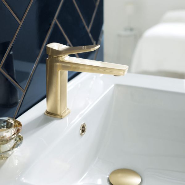 JTP HIX Brushed Brass Basin Mixer Tap #3