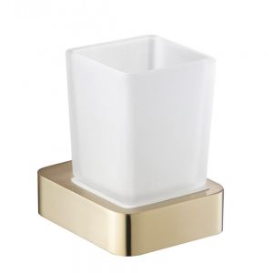 JTP HIX Brushed Brass Wall Mounted Tumbler Holder