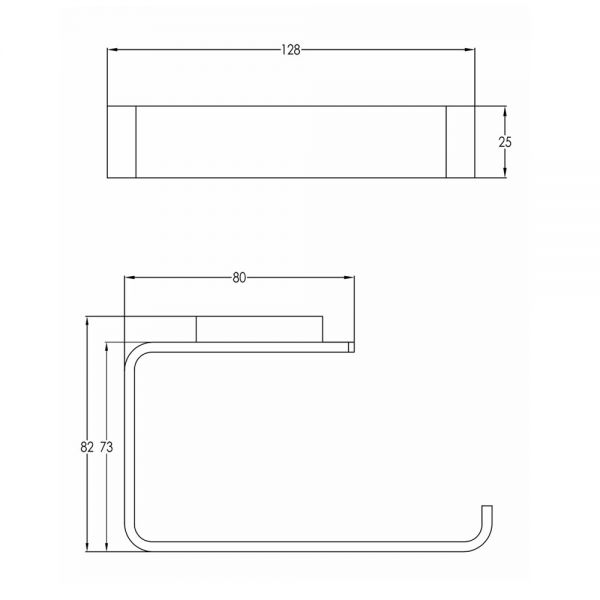 JTP HIX Brushed Brass Wall Mounted Toilet Roll Holder #2