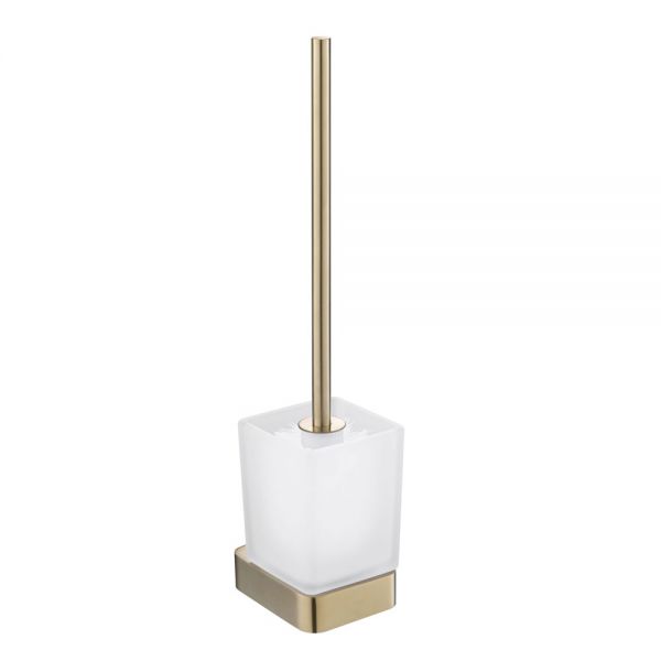 JTP HIX Brushed Brass Wall Mounted Toilet Brush Set