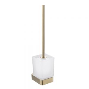 JTP HIX Brushed Brass Wall Mounted Toilet Brush Set