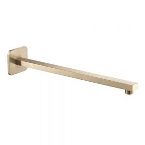 JTP HIX Brushed Brass 380mm Square Wall Mounted Shower Arm