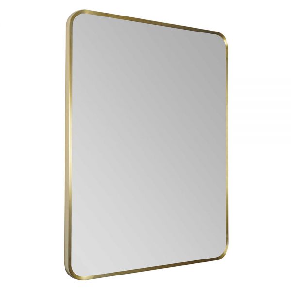 JTP HIX Brushed Brass Rectangular Bathroom Mirror 600 x 800mm