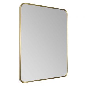 JTP Hix Brushed Brass Rectangular Bathroom Mirror 600 x 800mm