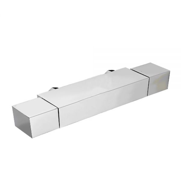 JTP Florence Chrome Square Wall Mounted Thermostatic Mixer Bar Valve