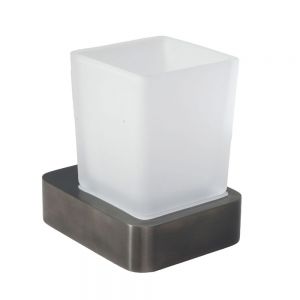 JTP HIX Brushed Black Wall Mounted Tumbler Holder