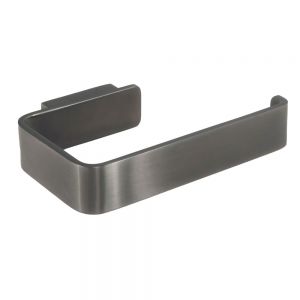 JTP HIX Brushed Black Wall Mounted Toilet Roll Holder