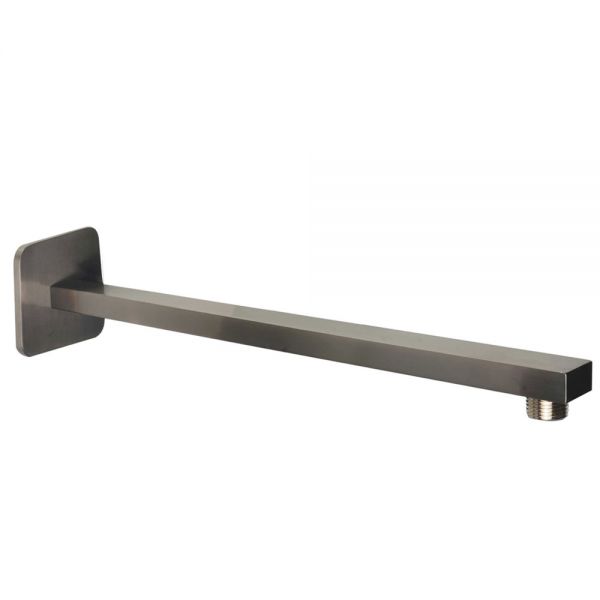 JTP HIX Brushed Black 380mm Square Wall Mounted Shower Arm