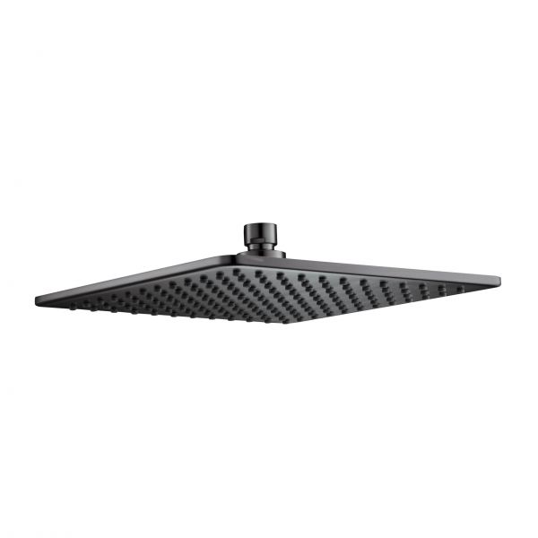 JTP HIX Brushed Black 250mm Square Shower Head