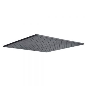 JTP HIX Brushed Black 400mm Square Ceiling Mounted Shower Head