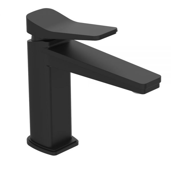 JTP HIX Matt Black Basin Mixer Tap