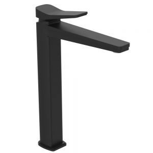 JTP HIX Matt Black Tall Basin Mixer Tap