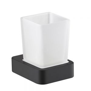 JTP HIX Matt Black Wall Mounted Tumbler Holder