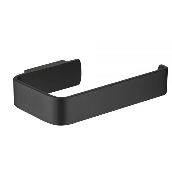 JTP HIX Matt Black Wall Mounted Toilet Roll Holder