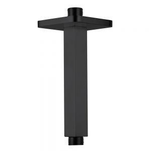 JTP HIX Matt Black 150mm Square Ceiling Mounted Shower Arm