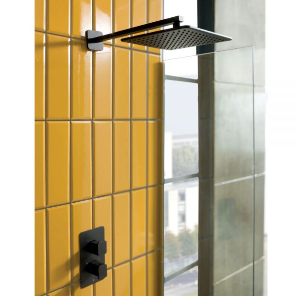 JTP HIX Matt Black Single Outlet Thermostatic Shower Valve #3