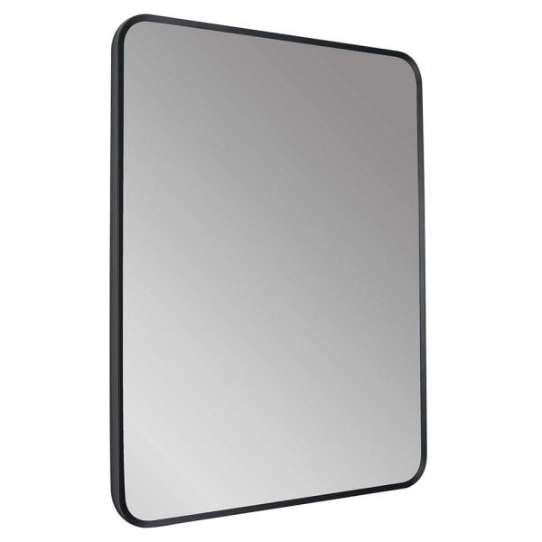 JTP Hix Matt Black Rectangular Bathroom Mirror 600 x 800mm