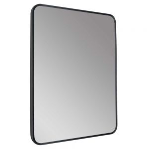 JTP Hix Matt Black Rectangular Bathroom Mirror 600 x 800mm