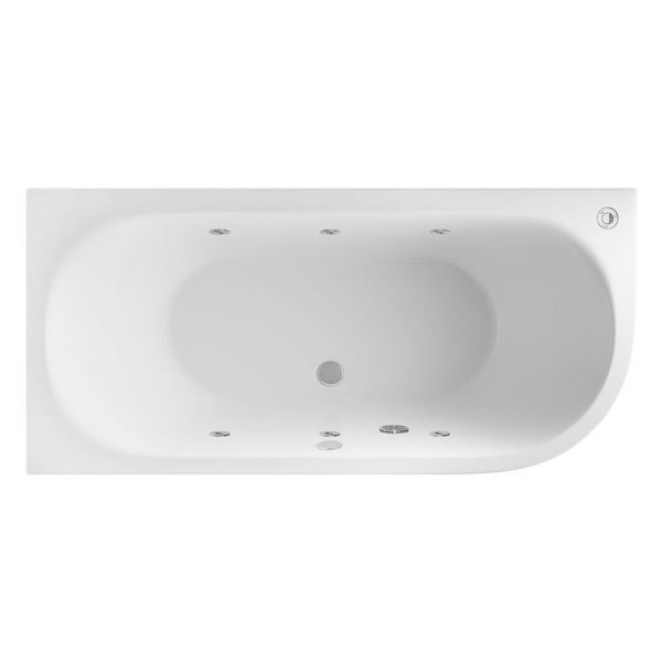 Eastbrook Beauforte Reinforced Biscay Left Hand 1700 x 800 Double Ended Whirlpool Bath with 6 Jets