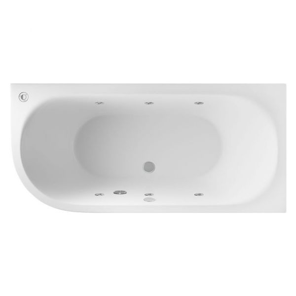 Eastbrook Beauforte Reinforced Biscay Right Hand 1700 x 800 Double Ended Whirlpool Bath with 6 Jets