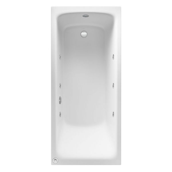 Eastbrook Beauforte Reinforced Rockall 1700 x 750 Single Ended Whirlpool Bath with 6 Jets