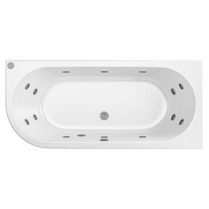 Eastbrook Beauforte Reinforced Biscay Right Hand 1700 x 800 Double Ended Whirlpool Bath with 14 Jets