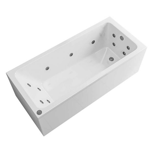 Eastbrook Beauforte Reinforced Portland 1700 x 750 Single Ended Whirlpool Bath with 14 Jets