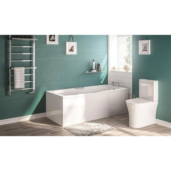 Eastbrook Beauforte Reinforced Portland Low Level 1800 x 700 Single Ended Bath with Twin Grips #2