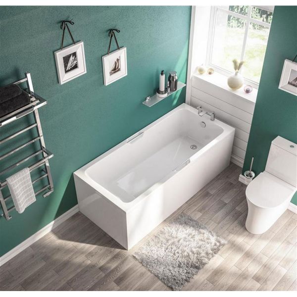 Eastbrook Beauforte Reinforced Portland Low Level 1800 x 700 Single Ended Bath with Twin Grips #3
