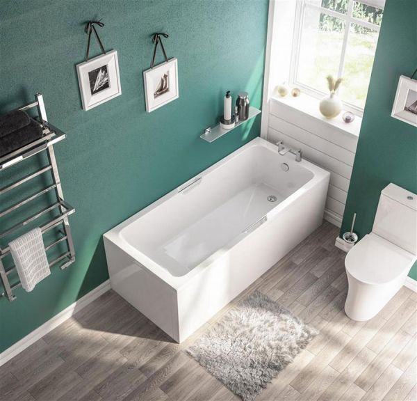 Eastbrook Beauforte Reinforced Portland Low Level 1500 x 700 Single Ended Bath with Twin Grips #3