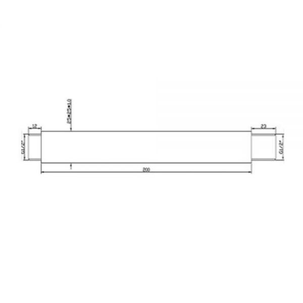 JTP Chrome 200mm Square Ceiling Mounted Shower Arm #2