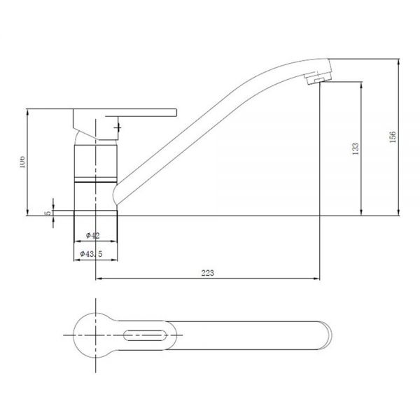 Highlife Ailsa Chrome Mono Kitchen Mixer Tap #2