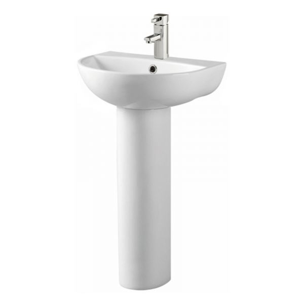 Kartell Kameo 450 x 370mm One Tap Hole Basin and Pedestal