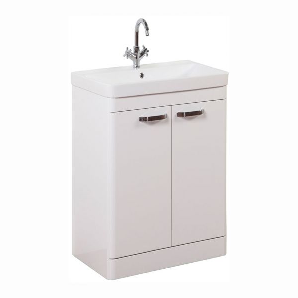 Kartell Options 500 White Floor Standing Vanity Unit and Basin