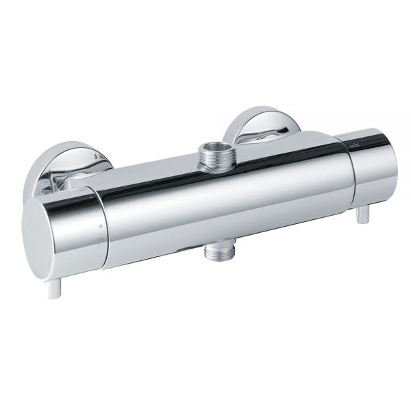 JTP Florence Chrome Wall Mounted Thermostatic Mixer Bar Valve with Two Outlets