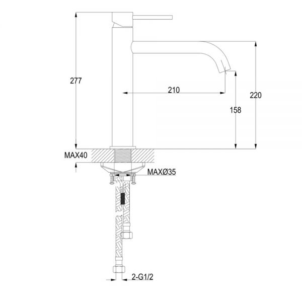 JTP Florence Chrome Kitchen Mixer Tap #2