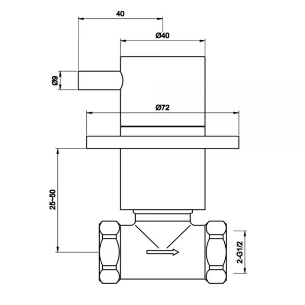 JTP Florence Chrome Wall Mounted Valves #2