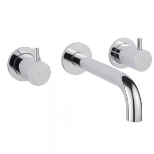 JTP Florence Chrome 3 Hole Wall Mounted Basin Mixer Tap