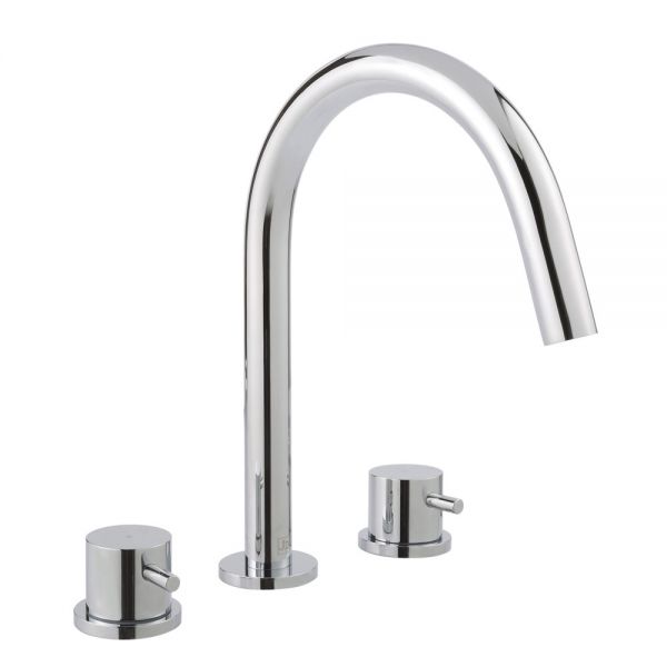 JTP Florence Chrome 3 Hole Bath Filler Tap